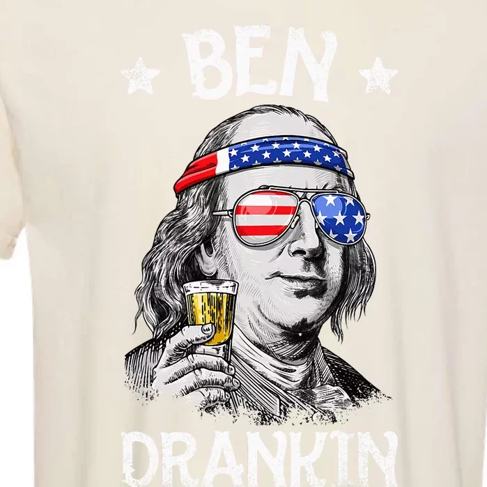 Ben Drankin 4th Of July Benjamin Franklin Garment-Dyed Heavyweight T-Shirt