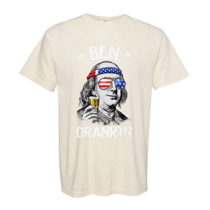 Ben Drankin 4th Of July Benjamin Franklin Garment-Dyed Heavyweight T-Shirt