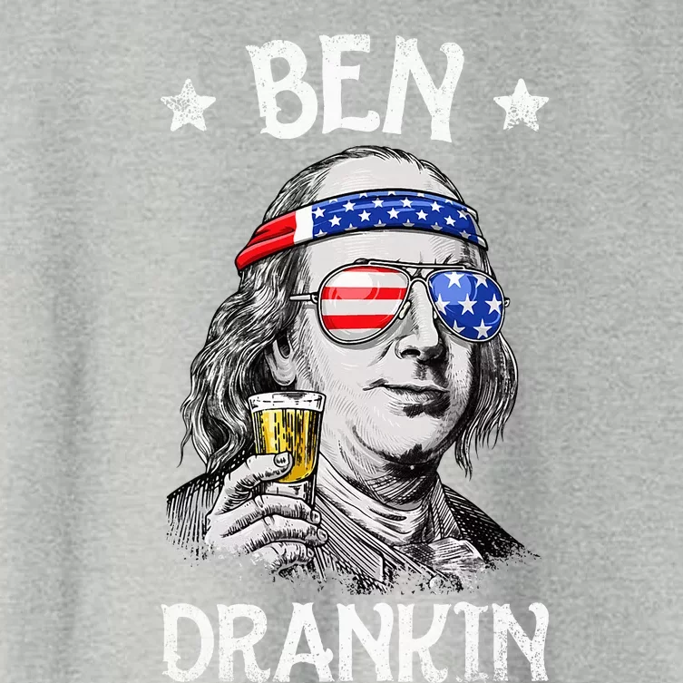 Ben Drankin 4th Of July Benjamin Franklin Women's Crop Top Tee