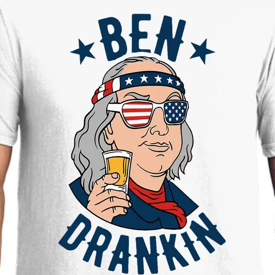 Ben Drankin 4th Of July Funny Benjamin Franklin Drinking Pajama Set