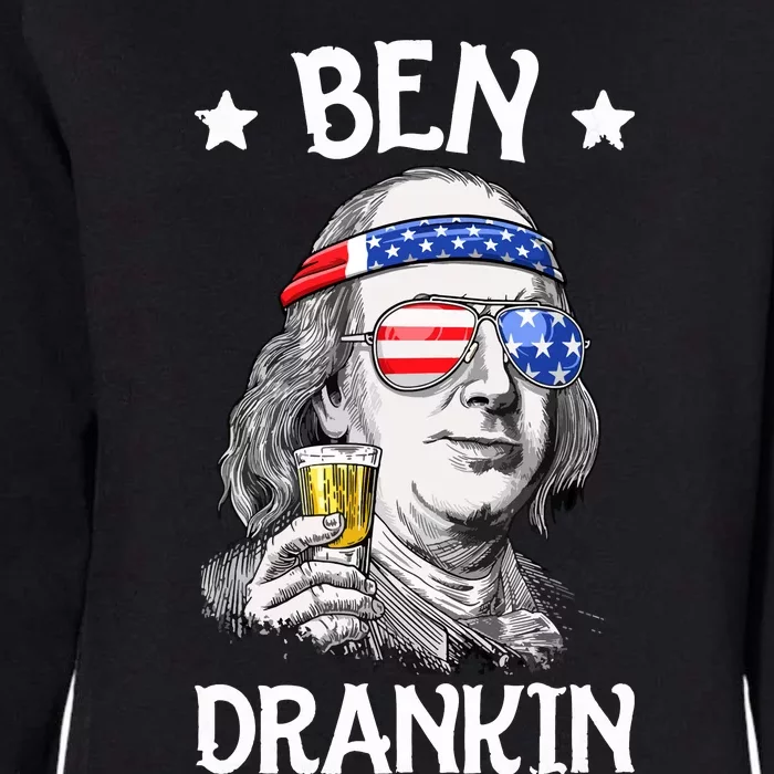 Ben Drankin 4th Of July Benjamin Franklin Men Women USA Flag Womens California Wash Sweatshirt