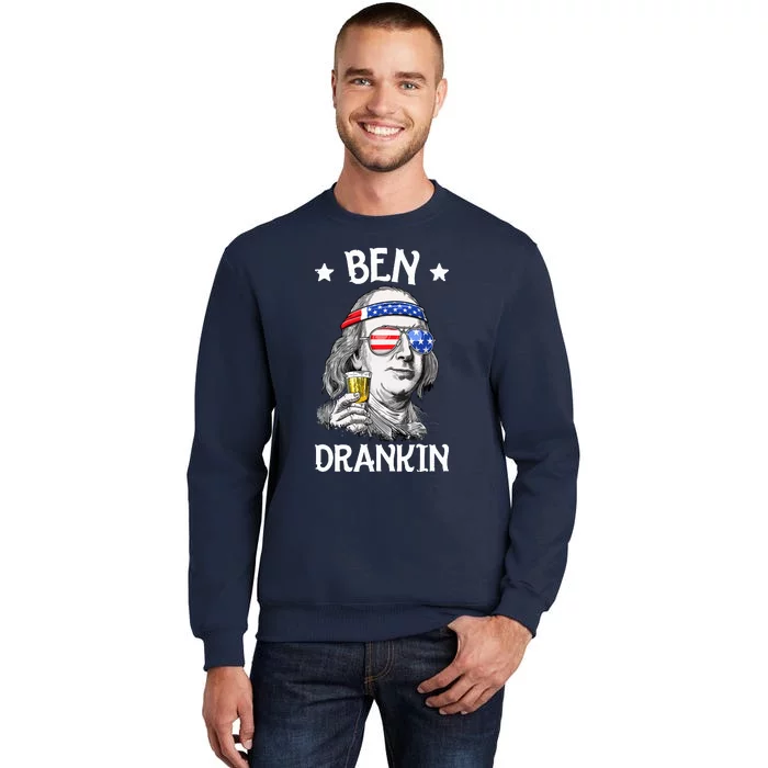 Ben Drankin 4th Of July Benjamin Franklin Men Women USA Flag Sweatshirt