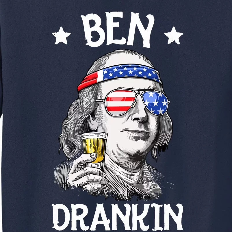 Ben Drankin 4th Of July Benjamin Franklin Men Women USA Flag Sweatshirt