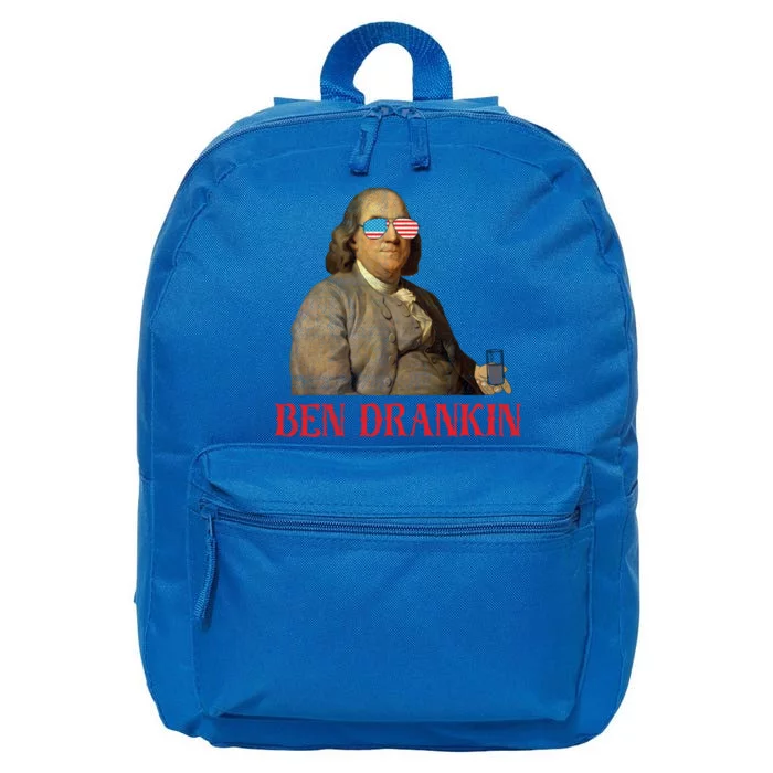 Ben Drankin 4th Of July Benjamin Franklin Usa Gift 16 in Basic Backpack