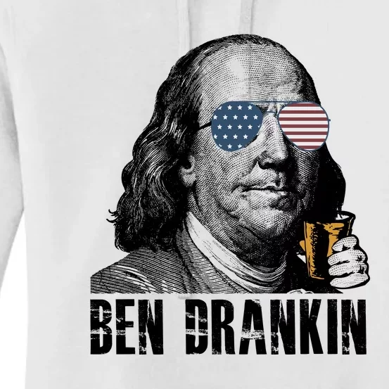 Ben Drankin 4th Of July Benjamin Franklin Women's Pullover Hoodie