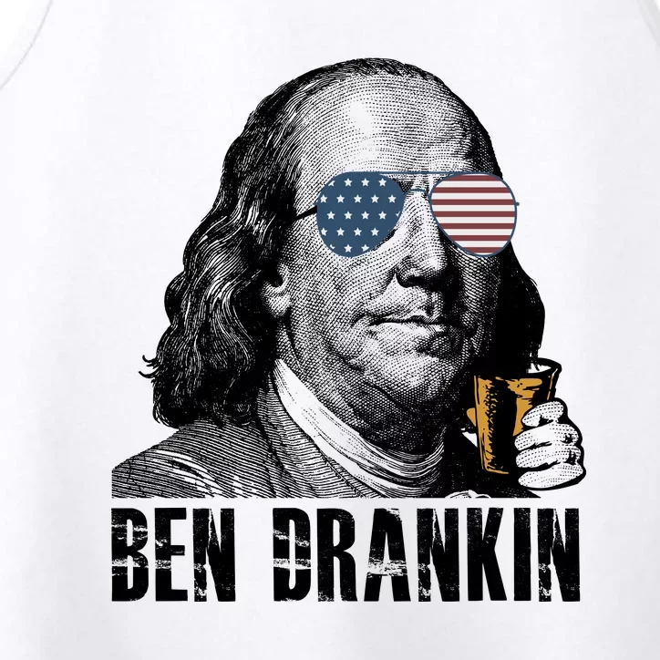 Ben Drankin 4th Of July Benjamin Franklin Performance Tank