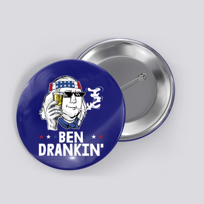 Ben Drankin 4th Of July Funny Pun Patriotic American Gift Button