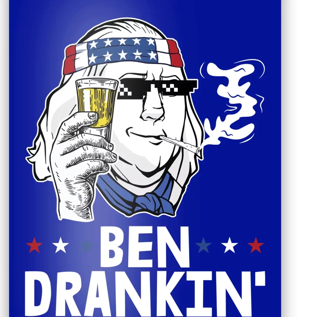 Ben Drankin 4th Of July Funny Pun Patriotic American Gift Poster