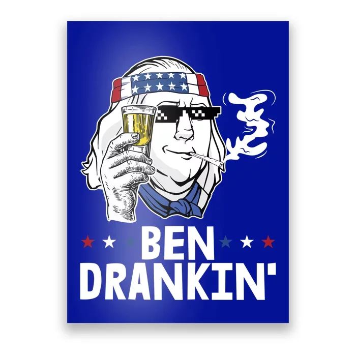 Ben Drankin 4th Of July Funny Pun Patriotic American Gift Poster