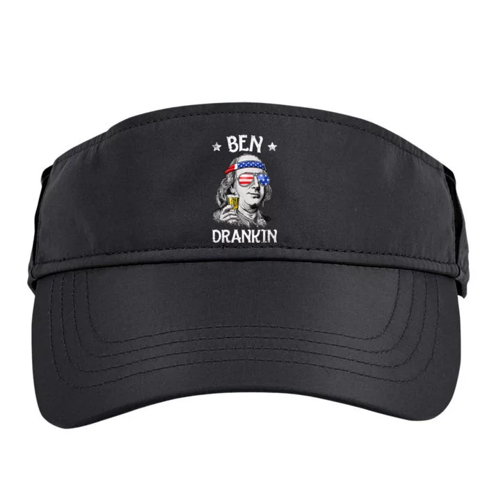 Ben Drankin 4th Of July Benjamin Franklin Usa Flag Adult Drive Performance Visor