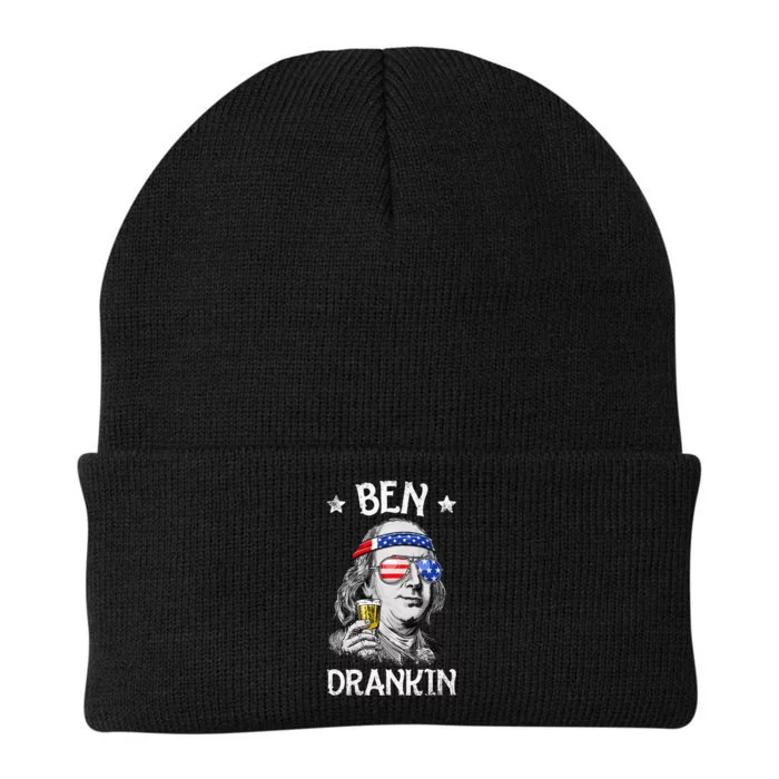 Ben Drankin 4th Of July Benjamin Franklin Usa Flag Knit Cap Winter Beanie