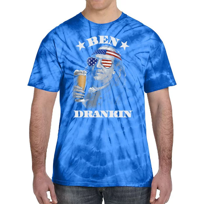 Ben Drankin 4th Of July Patriotic Us Flag Ben Drankin Cute Gift Tie-Dye T-Shirt