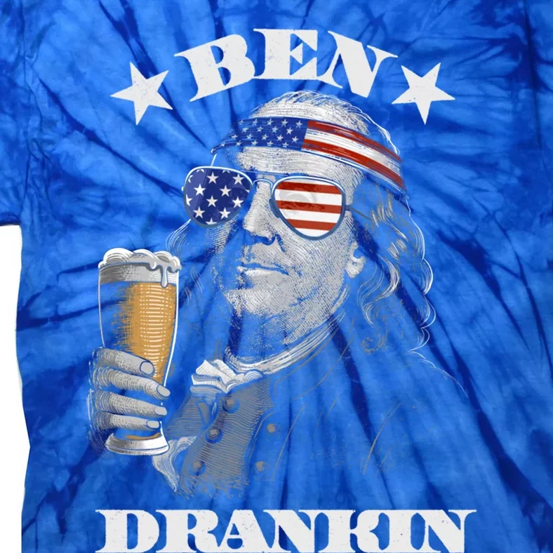 Ben Drankin 4th Of July Patriotic Us Flag Ben Drankin Cute Gift Tie-Dye T-Shirt