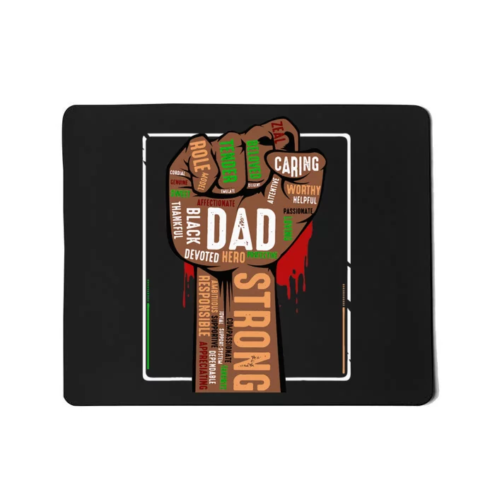 Black Dad African American Melanin Pride Black History Month Mousepad