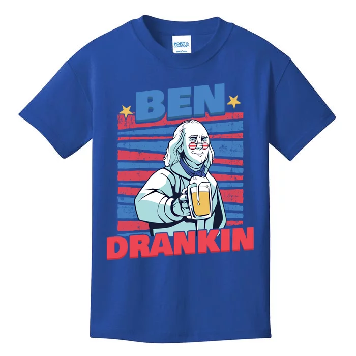 Ben Drankin American Veteran Independence Day Gift Kids T-Shirt