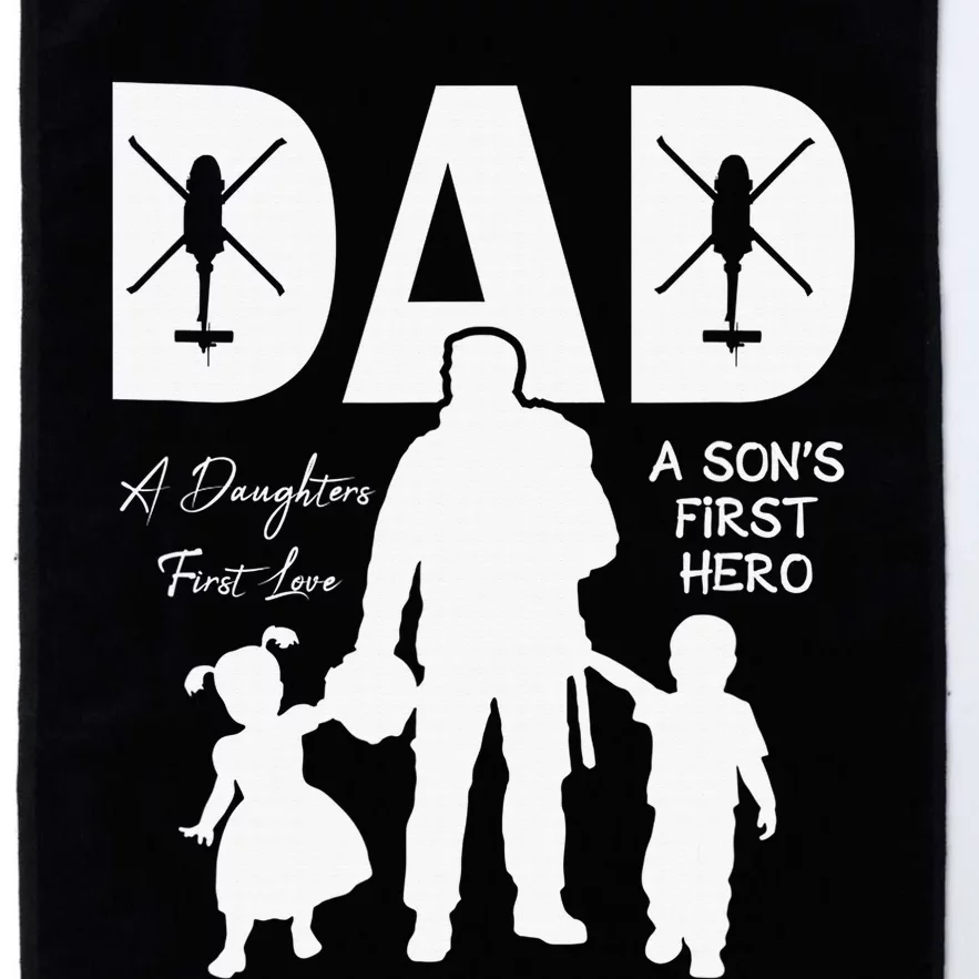 Blackhawk - Dad, A Daughter's First Love, A Son's First Hero Platinum Collection Golf Towel