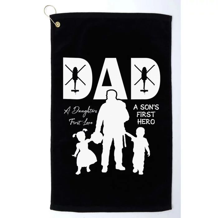 Blackhawk - Dad, A Daughter's First Love, A Son's First Hero Platinum Collection Golf Towel