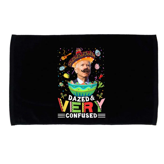 Biden Dazed And Very Confused Funny Anti Biden Cinco De Mayo Microfiber Hand Towel