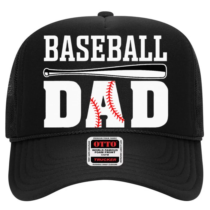 Baseball Dad Apparel Dad Baseball High Crown Mesh Trucker Hat