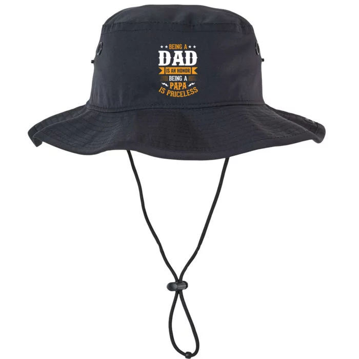 Being Dad And Papa Father's Day Legacy Cool Fit Booney Bucket Hat