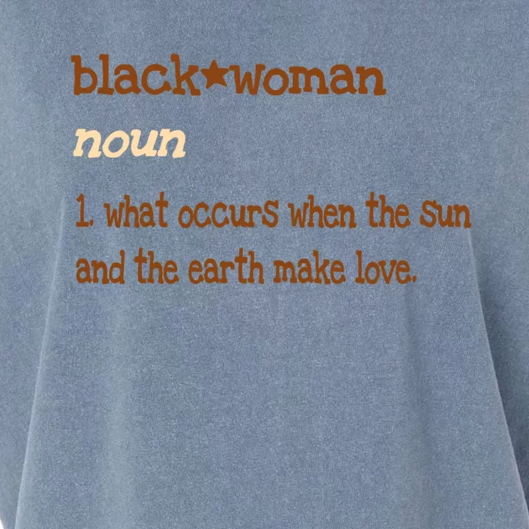 Black Defined African American Sun And Earth Make Love Cool Gift Garment-Dyed Women's Muscle Tee