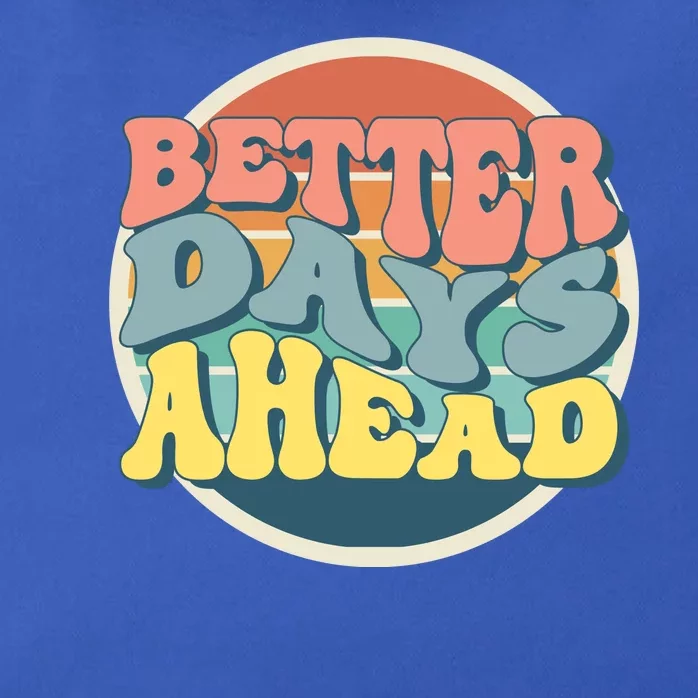 Better Days Ahead Retro Sunset Zip Tote Bag