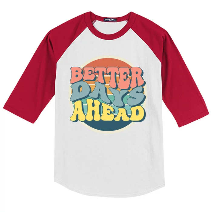 Better Days Ahead Retro Sunset Kids Colorblock Raglan Jersey