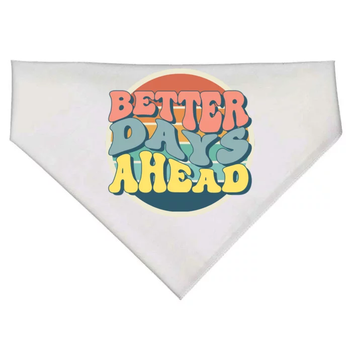 Better Days Ahead Retro Sunset USA-Made Doggie Bandana