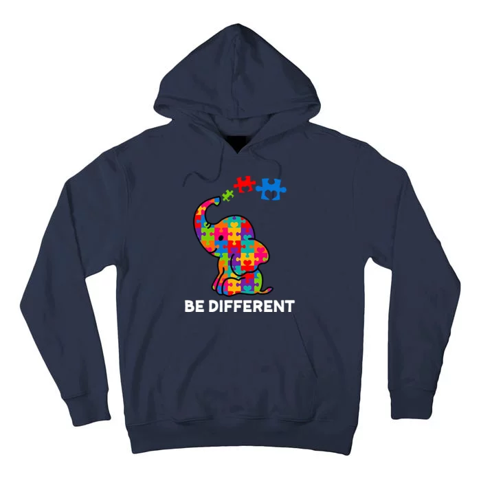 Be Different Autism Awareness Elephant Tall Hoodie