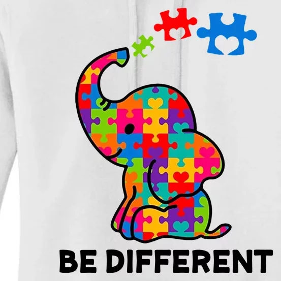 Be Different Autism Awareness Elephant Women's Pullover Hoodie