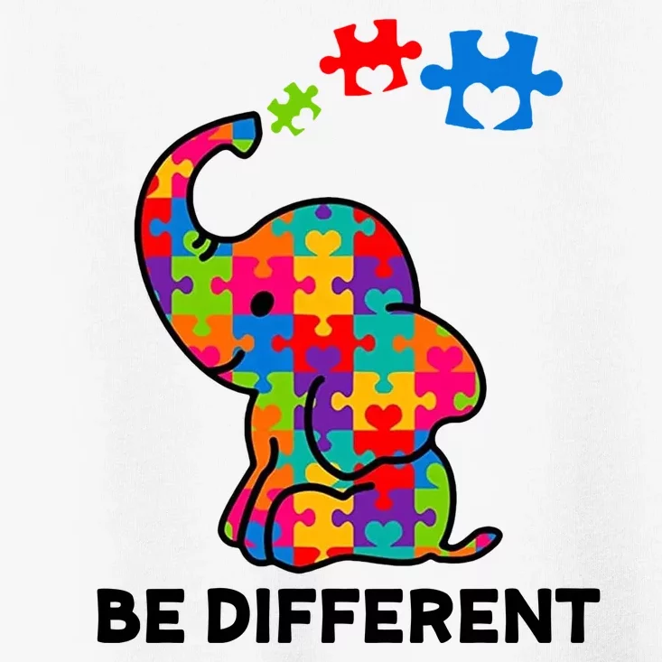 Be Different Autism Awareness Elephant Toddler T-Shirt