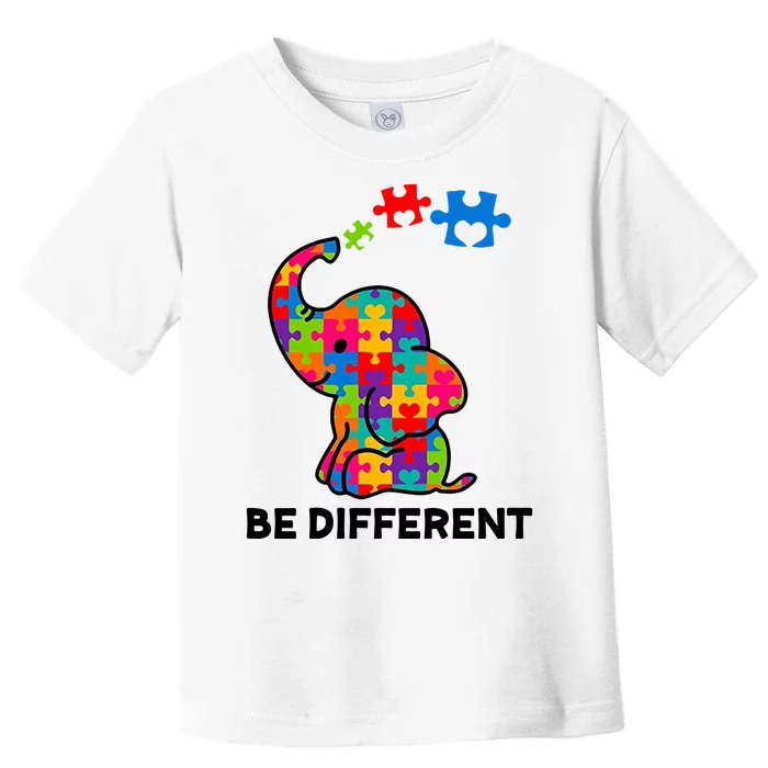 Be Different Autism Awareness Elephant Toddler T-Shirt