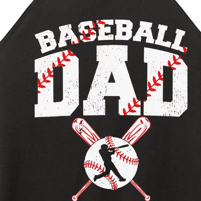 Baseball Dad Apparel Dad Baseball Father's Day Women’s Perfect Tri Rocker Tank