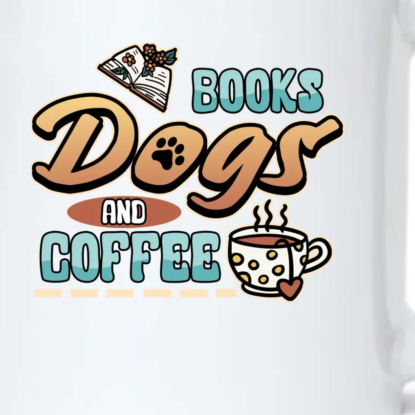 Books Dogs And Coffee Lover Cute Merchandise Funny Gift Black Color Changing Mug