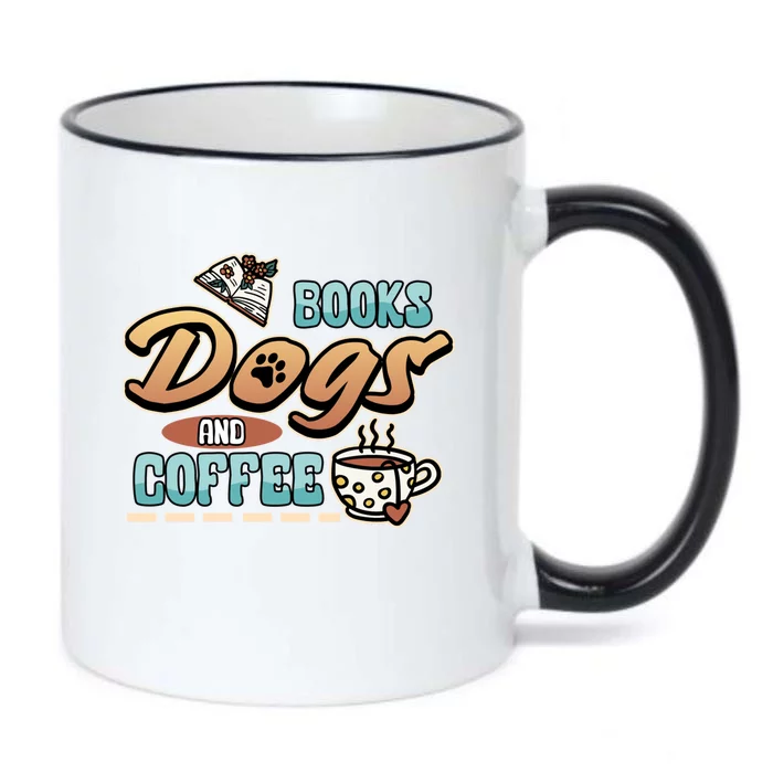 Books Dogs And Coffee Lover Cute Merchandise Funny Gift Black Color Changing Mug