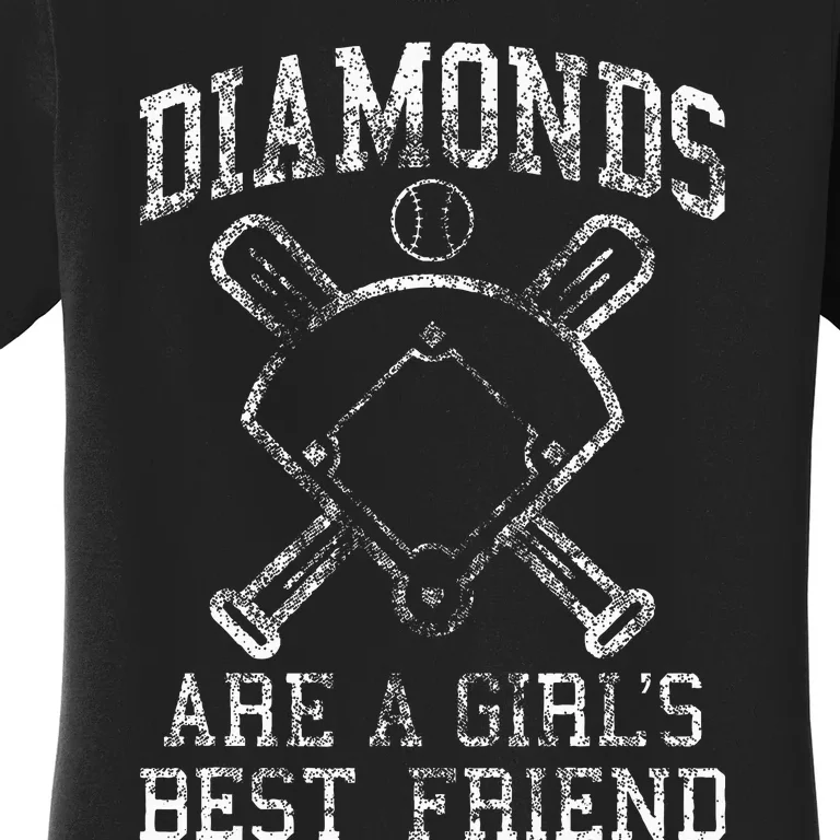 Baseball Diamonds Are A Best Friend Baseball Women's T-Shirt