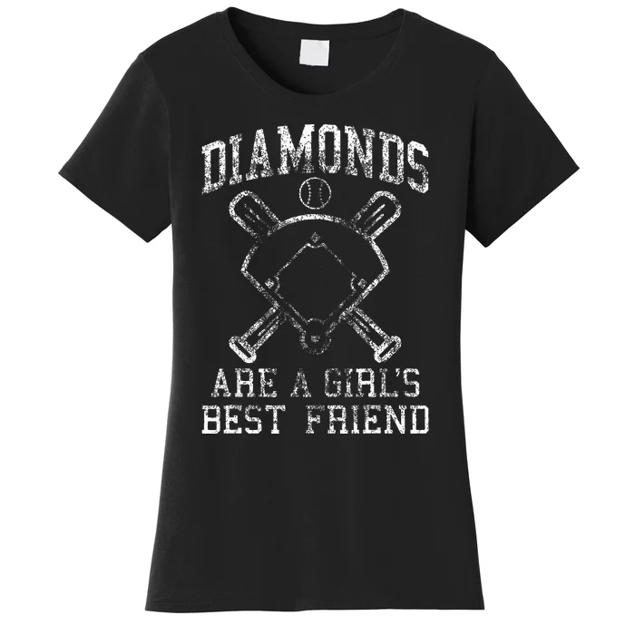 Baseball Diamonds Are A Best Friend Baseball Women's T-Shirt