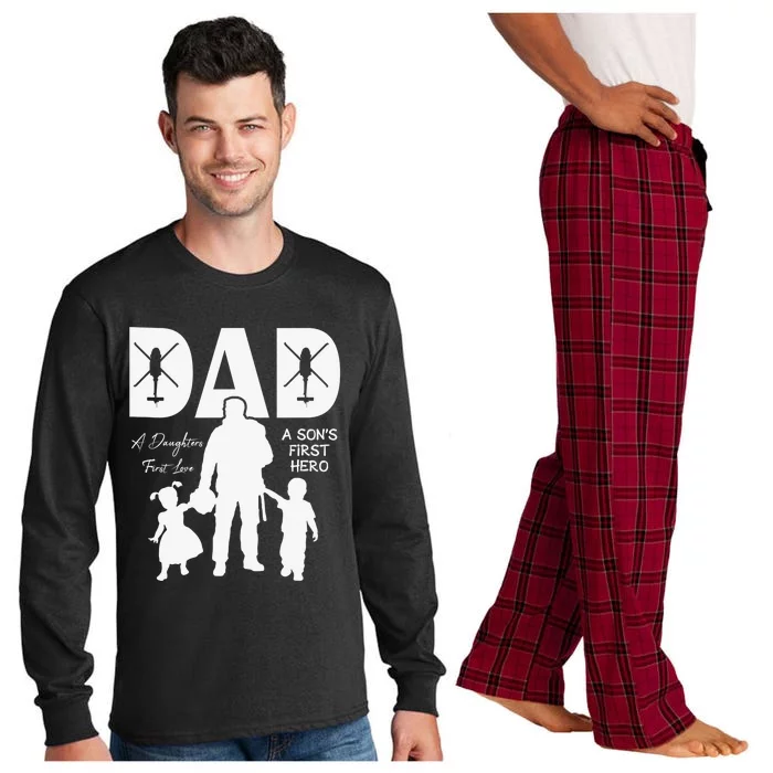 Blackhawk - Dad, A Daughter's First Love, A Son's First Hero Long Sleeve Pajama Set