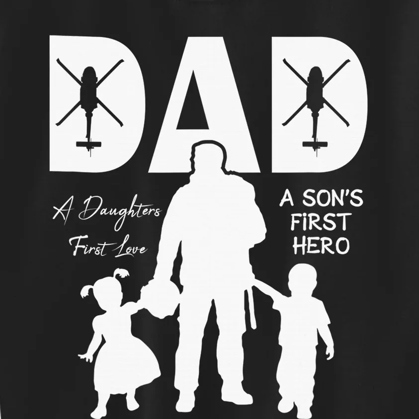 Blackhawk - Dad, A Daughter's First Love, A Son's First Hero Kids Sweatshirt