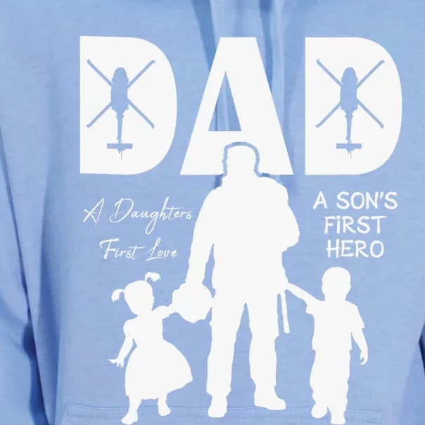 Blackhawk - Dad, A Daughter's First Love, A Son's First Hero Unisex Surf Hoodie