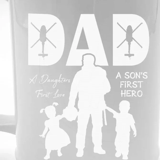 Blackhawk - Dad, A Daughter's First Love, A Son's First Hero Front & Back Beer Stein