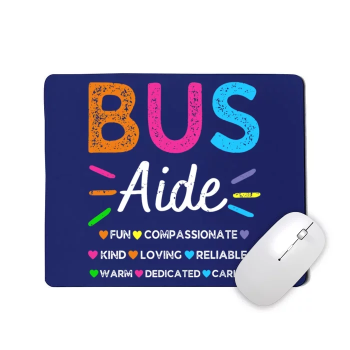 Bus Driver Aide Back to School Matching Group Squad Mousepad