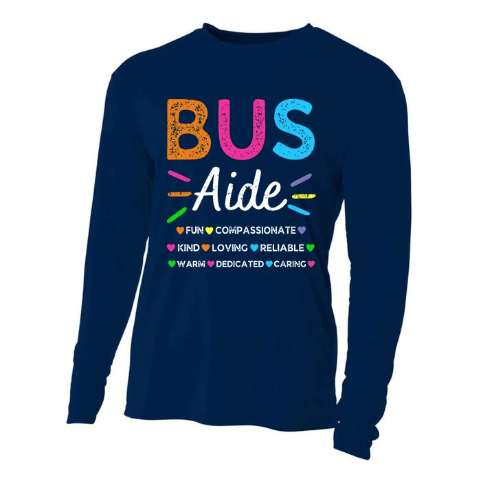 Bus Driver Aide Back to School Matching Group Squad Cooling Performance Long Sleeve Crew