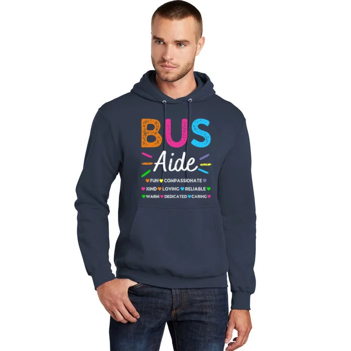 Bus Driver Aide Back to School Matching Group Squad Tall Hoodie