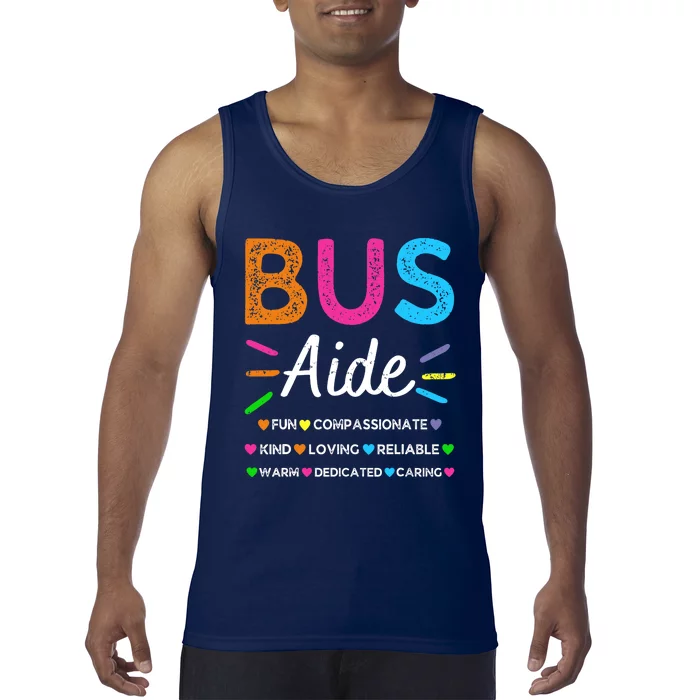 Bus Driver Aide Back to School Matching Group Squad Tank Top