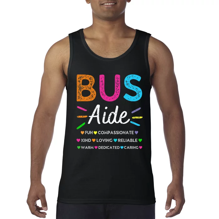 Bus Driver Aide Back to School Matching Group Squad Tank Top