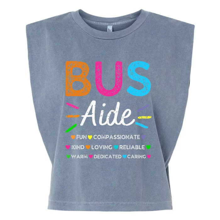 Bus Driver Aide Back To School Matching Group Squad Garment-Dyed Women's Muscle Tee