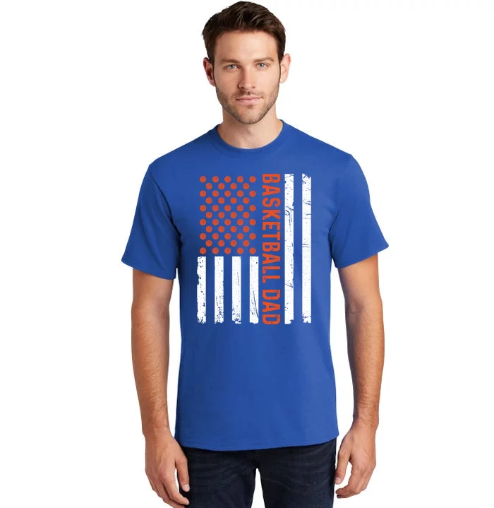 Basketball Dad American Flag Basketball Family Gift Great Gift Tall T-Shirt