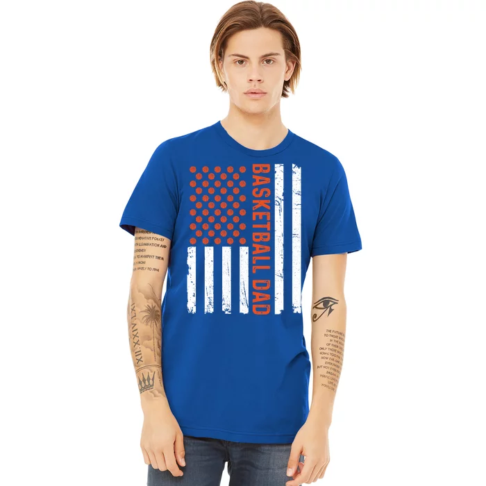 Basketball Dad American Flag Basketball Family Gift Great Gift Premium T-Shirt