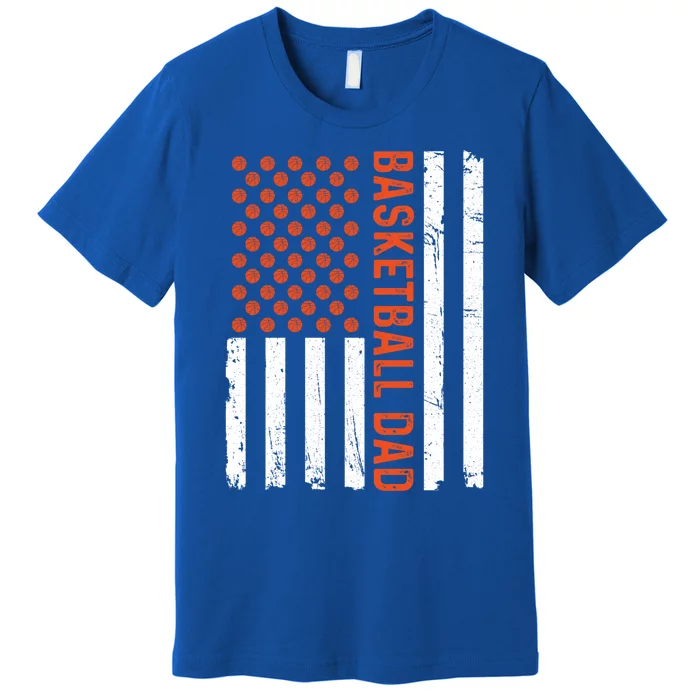 Basketball Dad American Flag Basketball Family Gift Great Gift Premium T-Shirt